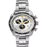 Versace V-Ray Chronograph Quartz Silver Dial Silver Steel Strap Watch For Men - VE2I00321 Authentic Buy Shop Now