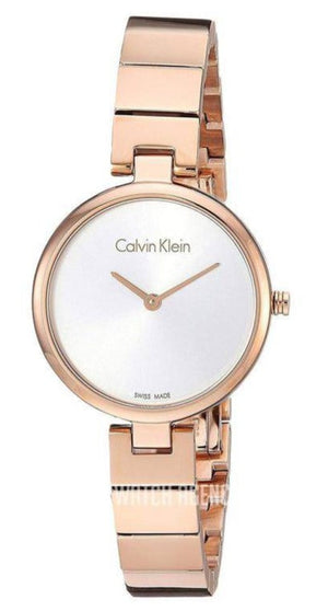 Calvin Klein Authentic White Dial Rose Gold Steel Strap Watch for Women - K8G23646 Authentic Buy Shop Now