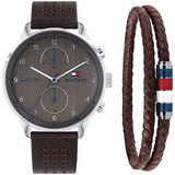 Tommy Hilfiger Chase Quartz Brown Dial Brown Leather Strap Watch for Men - 1791579 Authentic Buy Shop Now