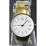 Calvin Klein Simplicity White Dial Gold Steel Strap Watch for Women - K4323212 Authentic Buy Shop Now