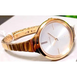 Calvin Klein Lively White Dial Rose Gold Steel Strap Watch for Women - K4U23626 Authentic Buy Shop Now