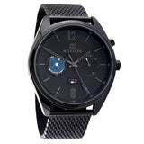 Tommy Hilfiger Deacon Analog Black Dial Black Mesh Bracelet Watch for Men - 1791547 Authentic Buy Shop Now