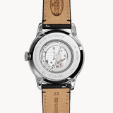 Fossil Townsman Automatic White Dial Black Leather Strap Watch for Men - ME3104 Authentic Buy Shop Now