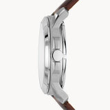 Fossil Grant Automatic White Dial Brown Leather Strap Watch for Men - ME3027 Authentic Buy Shop Now