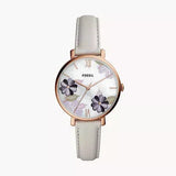 Fossil Jacqueline Mother of Pearl Dial Grey Leather Strap Watch for Women - ES4672 Authentic Buy Shop Now