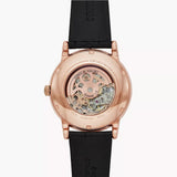 Emporio Armani Luigi Skeleton Silver Dial Black Leather Strap Watch For Men - AR60007 Authentic Buy Shop Now