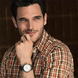 Fossil Grant Chronograph White Dial Brown Leather Strap Watch for Men - FS4735 Authentic Buy Shop Now