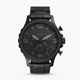 Fossil Nate Chronograph Black Dial Black Steel Strap Watch for Men - JR1401 Authentic Buy Shop Now