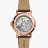 Fossil Boyfriend Automatic Skeleton Grey Dial Grey Leather Strap Watch for Women - ME3089 Authentic Buy Shop Now