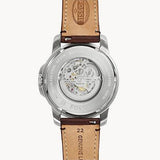 Fossil Grant Automatic White Dial Brown Leather Strap Watch for Men - ME3027 Authentic Buy Shop Now