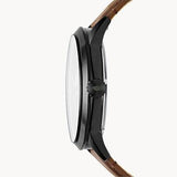 Fossil Townsman Automatic Black Dial Brown Leather Strap Watch for Men - ME3155 Authentic Buy Shop Now