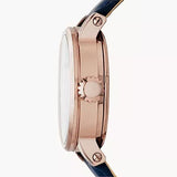 Fossil Original Boyfriend Skeleton White Dial Blue Leather Strap Watch for Women - ME3086 Authentic Buy Shop Now