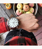 Fossil Townsman Chronograph White Dial Brown Leather Strap Watch for Men - FS5350 Authentic Buy Shop Now