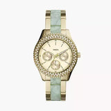 Fossil Stella Multifunction Gold Dial Two Tone Steel Strap Watch for Women - ES4757 Authentic Buy Shop Now