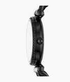 Fossil Carlie Black Dial Black Steel Strap Watch for Women - ES4488 Authentic Buy Shop Now