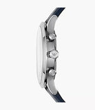 Emporio Armani Giovanni T Bar Chronograph Quartz Blue Dial Blue Leather Strap Watch For Men - AR11226 Authentic Buy Shop Now