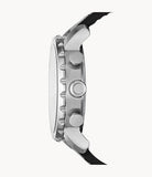 Fossil Nate Chronograph Black Dial Black Leather Strap Watch for Men - JR1436 Authentic Buy Shop Now