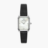 Emporio Armani Gioia Analog Mother of Pearl Dial Black Leather Strap Watch For Women - AR11148 Authentic Buy Shop Now