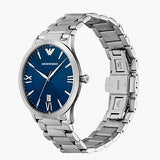 Emporio Armani Giovanni Quartz Blue Dial Silver Steel Strap Watch For Men - AR11227 Authentic Buy Shop Now