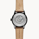 Fossil Townsman Automatic Black Dial Brown Leather Strap Watch for Men - ME3155 Authentic Buy Shop Now