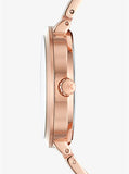 Michael Kors Garner Quartz Rose Gold Dial Rose Gold Steel Strap Watch For Women - MK6409 Authentic Buy Shop Now