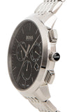 Hugo Boss Associate Black Dial Silver Steel Strap Watch for Men - 1513267 Authentic Buy Shop Now