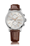 Hugo Boss Jet White Dial Brown Leather Strap Watch for Men - 1513280 Authentic Buy Shop Now