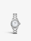 Tag Heuer Aquaracer Professional 200 Quartz Diamond Mother of Pearl Dial Silver Steel Strap Watch for Women - WBP1416.BA0622 Authentic Buy Shop Now