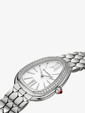Bvlgari Serpenti Seduttori Diamonds Silver Dial Silver Steel Strap Watch for Women - SERPENTI103361 Authentic Buy Shop Now