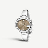 Gucci Guccissima Brown Dial Silver Steel Strap Watch For Women - YA134302 Authentic Buy Shop Now