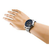 Tommy Hilfiger Spencer Skeleton Black Dial Silver Mesh Bracelet Watch for Men - 1791643 Authentic Buy Shop Now