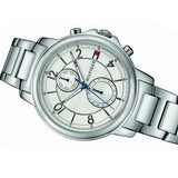Tommy Hilfiger Claudia White Dial Silver Steel Strap Watch for Women - 1781819 Authentic Buy Shop Now