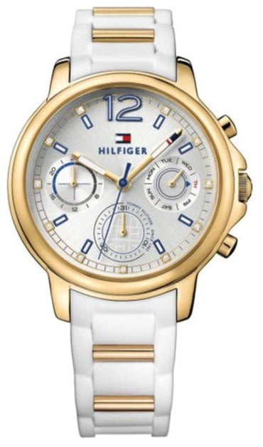 Tommy Hilfiger Claudiia White Dial White Steel Strap Watch for Women - 1781745 Authentic Buy Shop Now