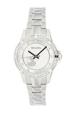 Bulova Crystal Silver Dial Silver Steel Strap Watch for Women - 96L226 Authentic Buy Shop Now