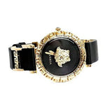Versace Palazzo Empire Greca Black Dial Black Leather Strap Watch for Women - VEDV00119 Authentic Buy Shop Now