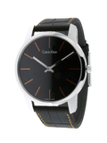 Calvin Klein City Black Dial Black Leather Strap Watch for Men - K2G211C1 Authentic Buy Shop Now