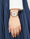 Michael Kors Sofie Chronograph Mother of Pearl White Dial Rose Gold Steel Strap Watch For Women - MK6576 Authentic Buy Shop Now