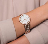 Michael Kors Darci Mother of Pearl Dial Rose Gold Steel Strap Watch for Women - MK3220 Authentic Buy Shop Now