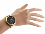 Tommy Hilfiger Brooke Black Dial Gold Steel Strap Watch for Women - 1782019 Authentic Buy Shop Now