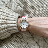 Guess Cosmo Diamonds Silver Dial Pink Silicone Strap Watch for Women - GW0034L3 Authentic Buy Shop Now