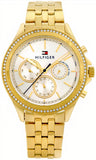Tommy Hilfiger Ari Multifunction Diamonds Silver Dial Gold Steel Strap Watch for Women - 1781977 Authentic Buy Shop Now