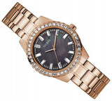 Guess Sparkler Diamonds Black Dial Rose Gold Steel Strap Watch for Women - GW0111L3 Authentic Buy Shop Now