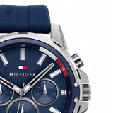 Tommy Hilfiger Mason Blue Dial Blue Rubber Strap Watch for Men - 1791791 Authentic Buy Shop Now