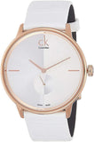 Calvin Klein Accent White Dial White Leather Strap Watch for Men - K2Y2X6KW Authentic Buy Shop Now
