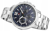 Tommy Hilfiger London Chronograph Quartz Blue Dial Silver Steel Strap Watch for Men - 1791534 Authentic Buy Shop Now