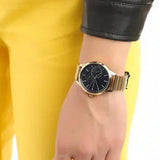 Tommy Hilfiger Brooke Black Dial Gold Steel Strap Watch for Women - 1782019 Authentic Buy Shop Now