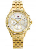 Tommy Hilfiger Ari Multifunction Diamonds Silver Dial Gold Steel Strap Watch for Women - 1781977 Authentic Buy Shop Now