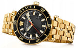 Versace Greca Sport Quartz Black Dial Gold Steel Strap Watch for Men - VEZ300721 Authentic Buy Shop Now