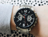 Tommy Hilfiger Decker Quartz Black Dial Silver Steel Strap Watch for Men - 1791472 Authentic Buy Shop Now