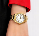 Guess Luna White Dial Gold Steel Strap Watch for Women - GW0308L2 Authentic Buy Shop Now